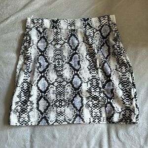 Snake Print Mini Skirt